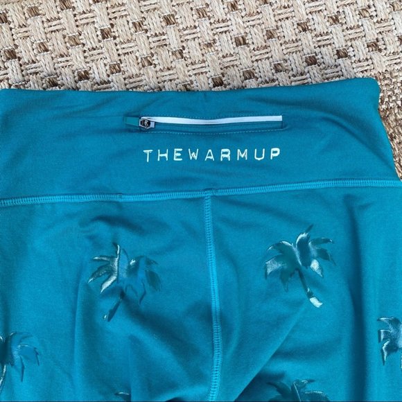 Jessica Simpson Teal Palm Tree Leggings - Picture 4 of 4